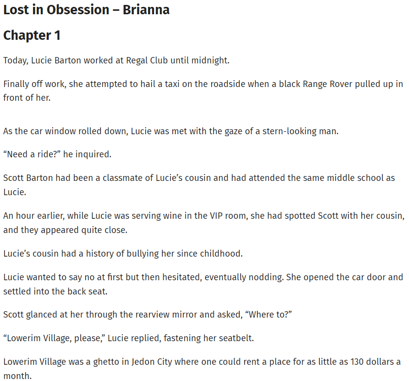 Lost in Obsession by Brianna Novel 